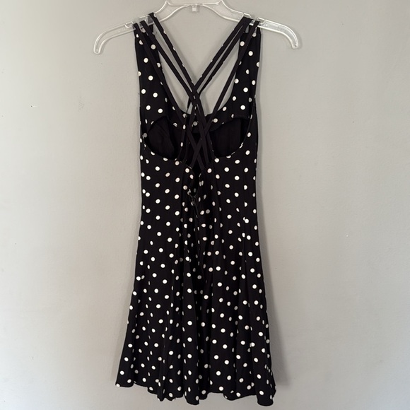 Rampage Dress Polka Dot Black White 1999 Y2K jr 3 - Picture 2 of 7